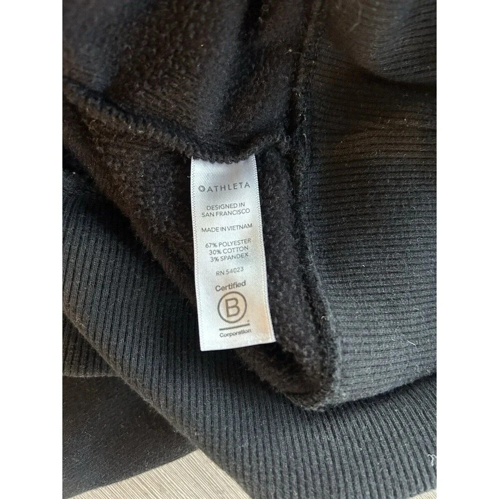 Athleta Cozy Karma 1/4 Zip Sweatshirt Dress Black XS - Picture 8 of 10